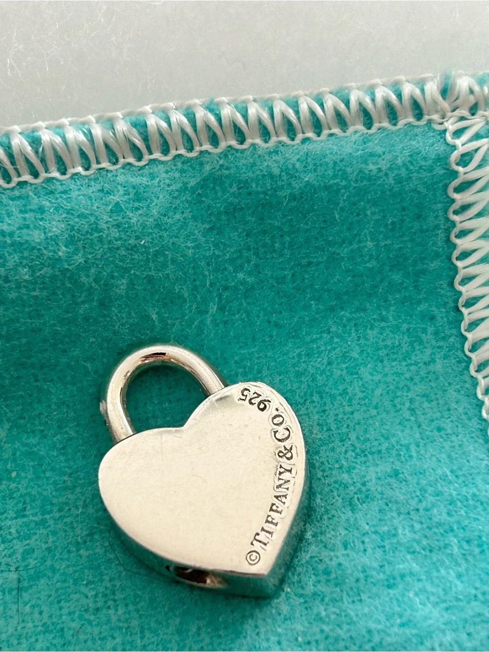 Tiffany & Co. Return to Tiffany Heart Lock Charm .925 Sterling Silver - Picture 9 of 11